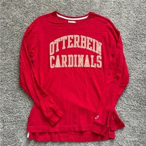 Red Otterbein University Cardinals Long Sleeve Shirt